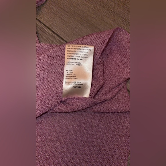 Free People Women’s Size Small Oversize Purple Flowy Blouse Lightweight **Spot - Picture 5 of 7